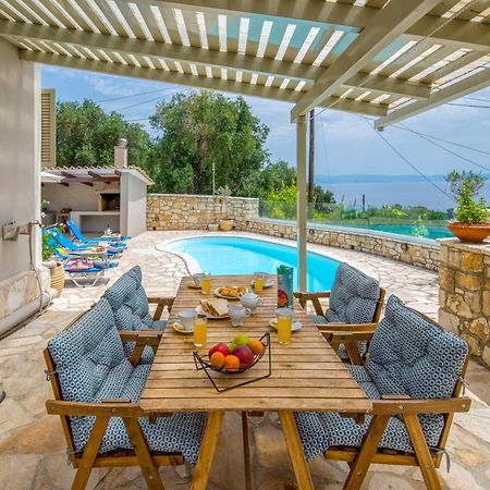 Loggos Seaview Cottage With Private Pool By Konnect Longós Eksteriør billede